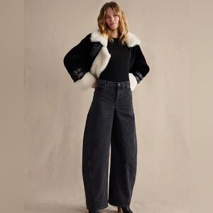 Banana Republic Black Barrel Leg Jeans